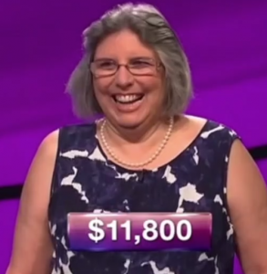 Angela Ward, winner of the September 18, 2017 game of Jeopardy!
