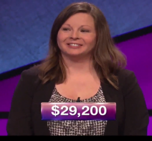 Betsy Kundson, winner of the September 19, 2017 game of Jeopardy!