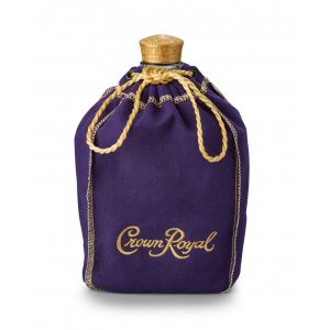A bottle of Crown Royal in its famous purple bag. Crown Royal was the correct response to Final Jeopardy on September 19, 2017.