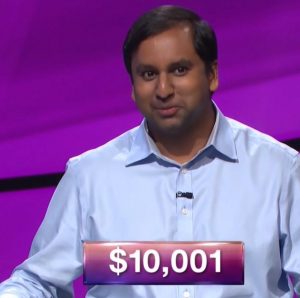 Anand Kandaswamy, tonight's Jeopardy! winner (for the October 27, 2017 episode.)