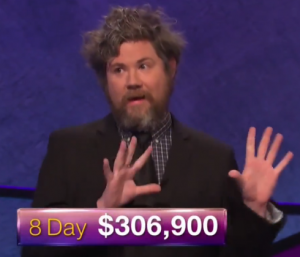Austin Rogers, winner of the October 5, 2017 Jeopardy! episode.