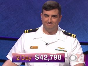 Manny Abell, tonight's Jeopardy! winner (for the October 16, 2017 episode.)