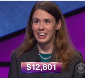 Monica Ashar, tonight's Jeopardy! winner (for the November 2, 2017 episode.)