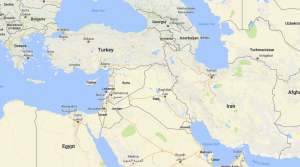 The area surrounding Turkey, as used in Final Jeopardy! on November 23, 2017.