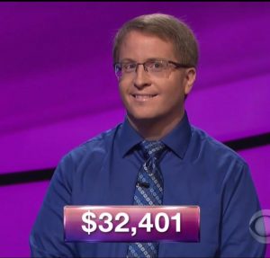 Bryce Johnson, today's Jeopardy! winner (for the December 13, 2017 episode.)
