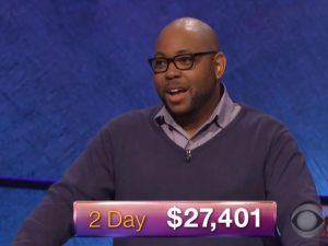 Brandon Brooks, today's Jeopardy! winner (for the January 8, 2018 episode.)