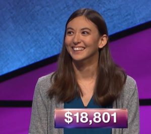 Steph Bundy, today's Jeopardy! winner (for the January 3, 2018 episode.)