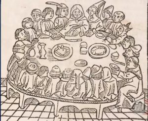 A woodcut illustration, as used during Final Jeopardy! on March 26, 2018.