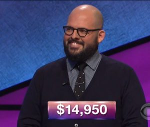 Matt Lisiecki, today's Jeopardy! winner (for the March 2, 2018 episode.)