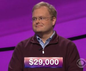 Zach Dark, today's Jeopardy! winner (for the March 12, 2018 episode.)