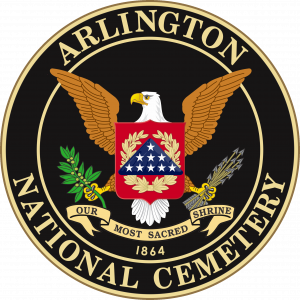 the seal of Arlington National Cemetery, as used during Final Jeopardy on April 19, 2018.