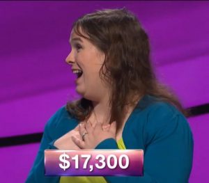 Alexandra Henkoff, today's Jeopardy! winner (for the April 27, 2018 episode.)