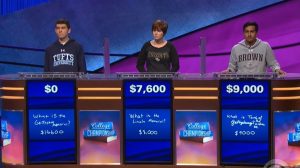 Final scores of the Jeopardy! game on April 19, 2018.