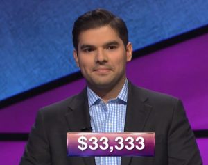 Osman Syed, today's Jeopardy! winner (for the April 30, 2018 game.)