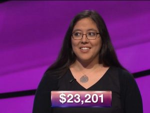 Catherine Ono, today's Jeopardy! winner (for the June 11, 2018 game.)
