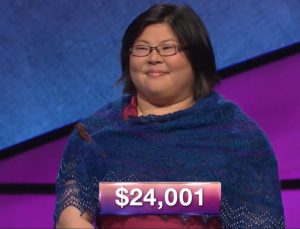 Diana Hsu, today's Jeopardy! winner (for the June 13, 2018 episode.)