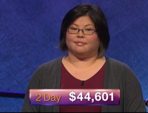 Diana Hsu, today's Jeopardy! winner (for the June 14, 2018 episode.)