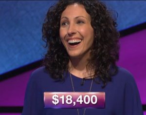 Michelle Cabral, today's Jeopardy! winner (for the July 12, 2018 episode.)