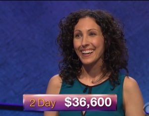 Michelle Cabral, today's Jeopardy! winner (for the July 13, 2018 game.)
