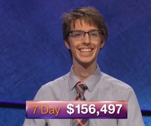 Ryan Fenster, today's Jeopardy! winner (for the July 19, 2018 episode.)