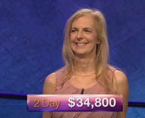 Suzanne Koppelman, today's Jeopardy! winner (for the July 3, 2018 episode.)