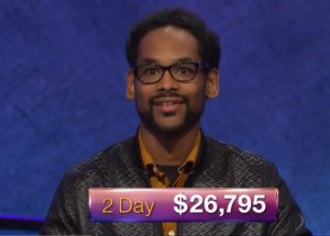 Wes Hazard, today's Jeopardy! winner (for the July 10, 2018 episode.)