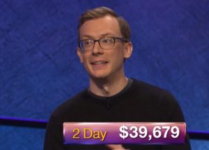 Alex Schmidt, today's Jeopardy! winner (for the October 9, 2018 game.)