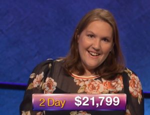 Tori Campbell, today's Jeopardy! winner (for the October 29, 2018 game.)