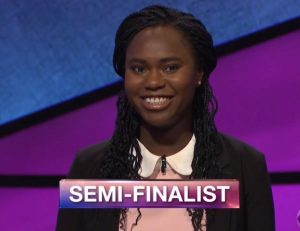 Audrey Satchivi, today's Jeopardy! winner (for the November 9, 2018 game.)