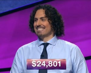 Francesco Caporusso, today's Jeopardy! winner (for the December 10, 2018 game.)