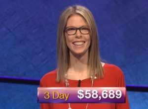 Jackie Fuchs, today's Jeopardy! winner (for the December 18, 2018 game.)