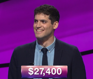 James Rodrigues, today's Jeopardy! winner (for the December 28, 2018 game.)