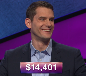 Aaron Lichtig, today's Jeopardy! winner (for the January 24, 2019 game.)