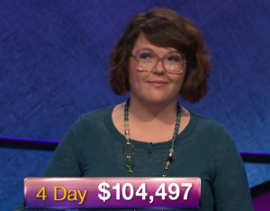 Anneke Garcia, today's Jeopardy! winner (for the January 15, 2019 game.)