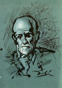 A portrait by Salvador Dali of Sigmund Freud, the subject of Final Jeopardy! on January 11, 2019.