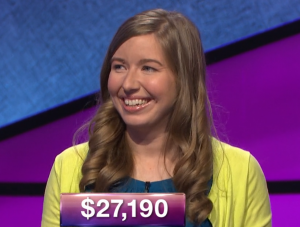 Meghan Schulz, today's Jeopardy! winner (for the January 31, 2019 game.)
