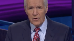 Alex Trebek speaks to Jeopardy! fans on March 6, 2019.