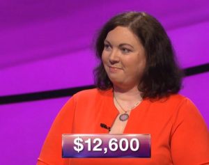 Emma Badame, today's Jeopardy! winner (for the March 26, 2019 game.)