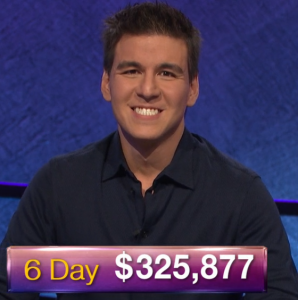 James Holzhauer, today's Jeopardy! winner (for the April 11, 2019 game.)