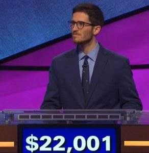 Benjamin Schwartz, today's Jeopardy! winner (for the May 10, 2019 game.)