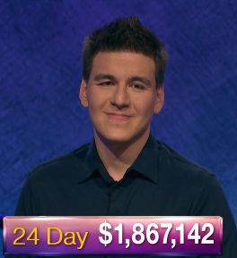 James Holzhauer, today's Jeopardy! winner (for the May 21, 2019 game.)