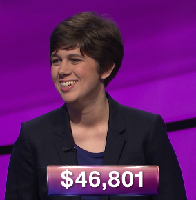 Emma Boettcher, today's Jeopardy! winner (for the June 3, 2019 game.)