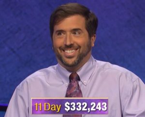 Jason Zuffranieri, today's Jeopardy! winner (for the September 13, 2019 game.)