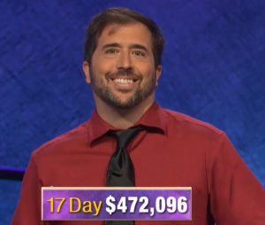Jason Zuffranieri, today's Jeopardy! winner (for the September 23, 2019 game.)