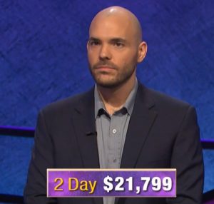 Daryn Firicano, today's Jeopardy! winner (for the October 18, 2019 game.)