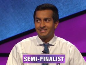 Dhruv Gaur, today's Jeopardy! winner (for the July 7, 2020 game.)