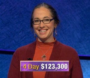 Jennifer Quail, today's Jeopardy! winner (for the December 9, 2019 game.)