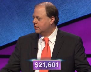 Dennis Coffey, today's Jeopardy! winner (for the January 17, 2020 game.)