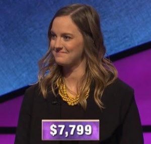 Heather Nelson, today's Jeopardy! winner (for the January 24, 2020 game.)