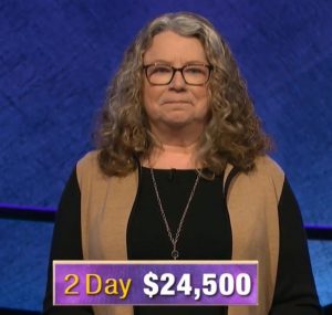 Lisa Warne-Magro, today's Jeopardy! winner (for the January 8, 2020 game.)